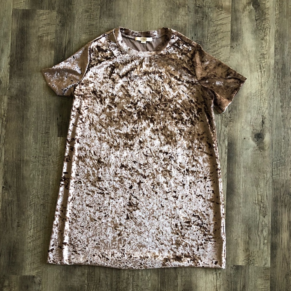 Velvet T-shirt dress.